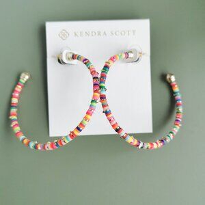 Kendra Scott Reece Gold Neon Mix Hoop Earrings. NEW